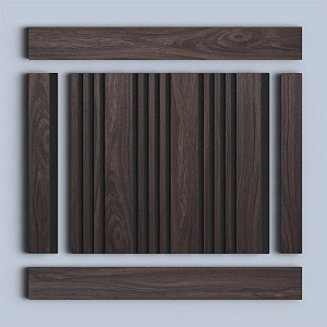 Hiwood Стеновые панели Hiwood цветные LV128 BR395K черный коричневый шоколадный